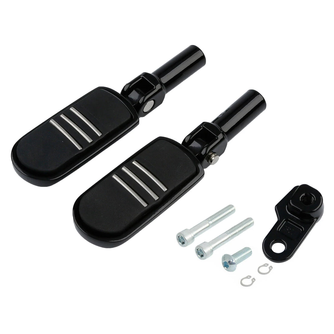 Black Rear Footpeg Pegs Mount Fit For Harley Softail 12-17 Cross Bones 2008-2011