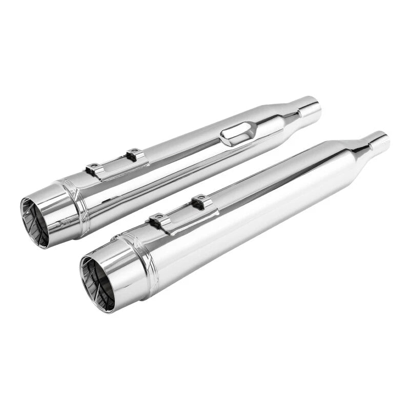 4" Slip on Straight Mufflers Exhaust Pipe Fit For Harley Road Street Glide 17-25