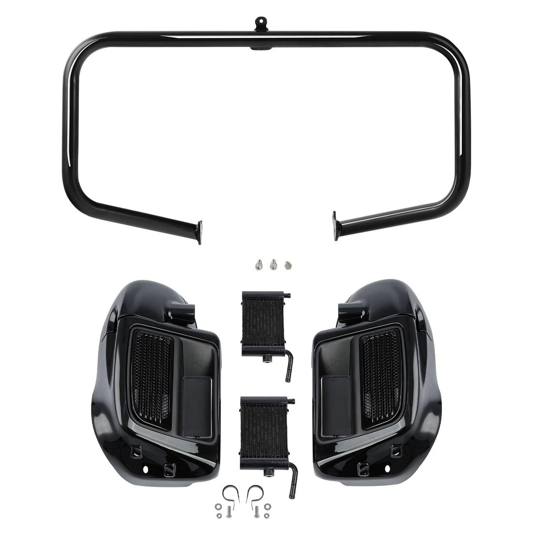 Lower Vented Fairings Radiators Engine Guard Bar Fit For Harley Touring 2014-24