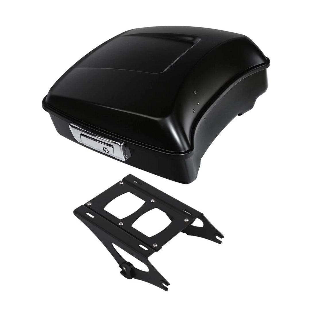 Chopped Trunk w/ Mount Rack Fit For Harley Touring Glide 2014-2024 Black Denim