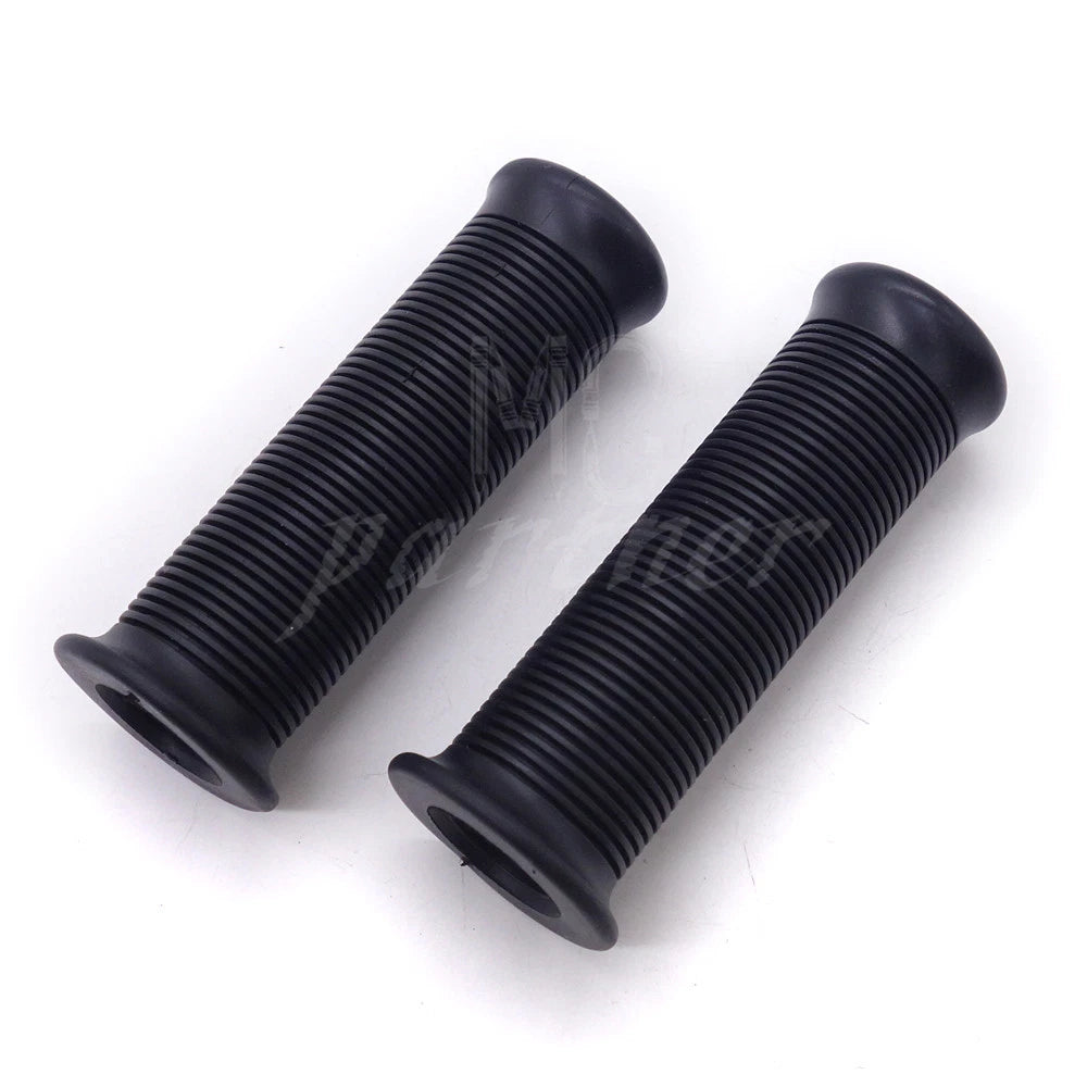 Black 7/8'' 22mm Vintage Retro Rubber Handlebar Hand Grip For Cafe Racer Bobber