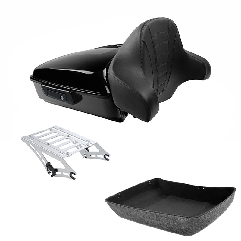 Chopped Trunk Backrest Pad Mounting Rack Fit For Harley Cvo Road Glide 2014-2026