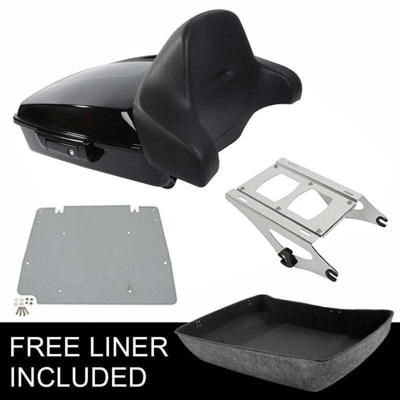 ChoppedTrunk Pad Two-Up Mount Rack Fit For Harley Touring CVO Road Glide 14-2026