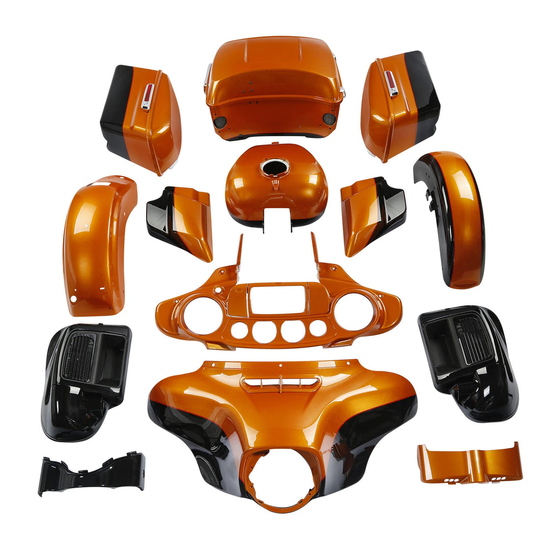 Fairings Bodywork Fit For Harley Electra Glide 2014-24 Amber Whiskey/Vivid Black