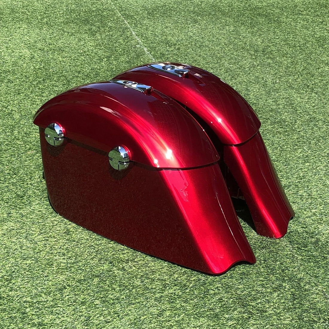 Red Saddlebags Electronic Latch Fit For Indian Springfield 16-25 Chieftain 14-18