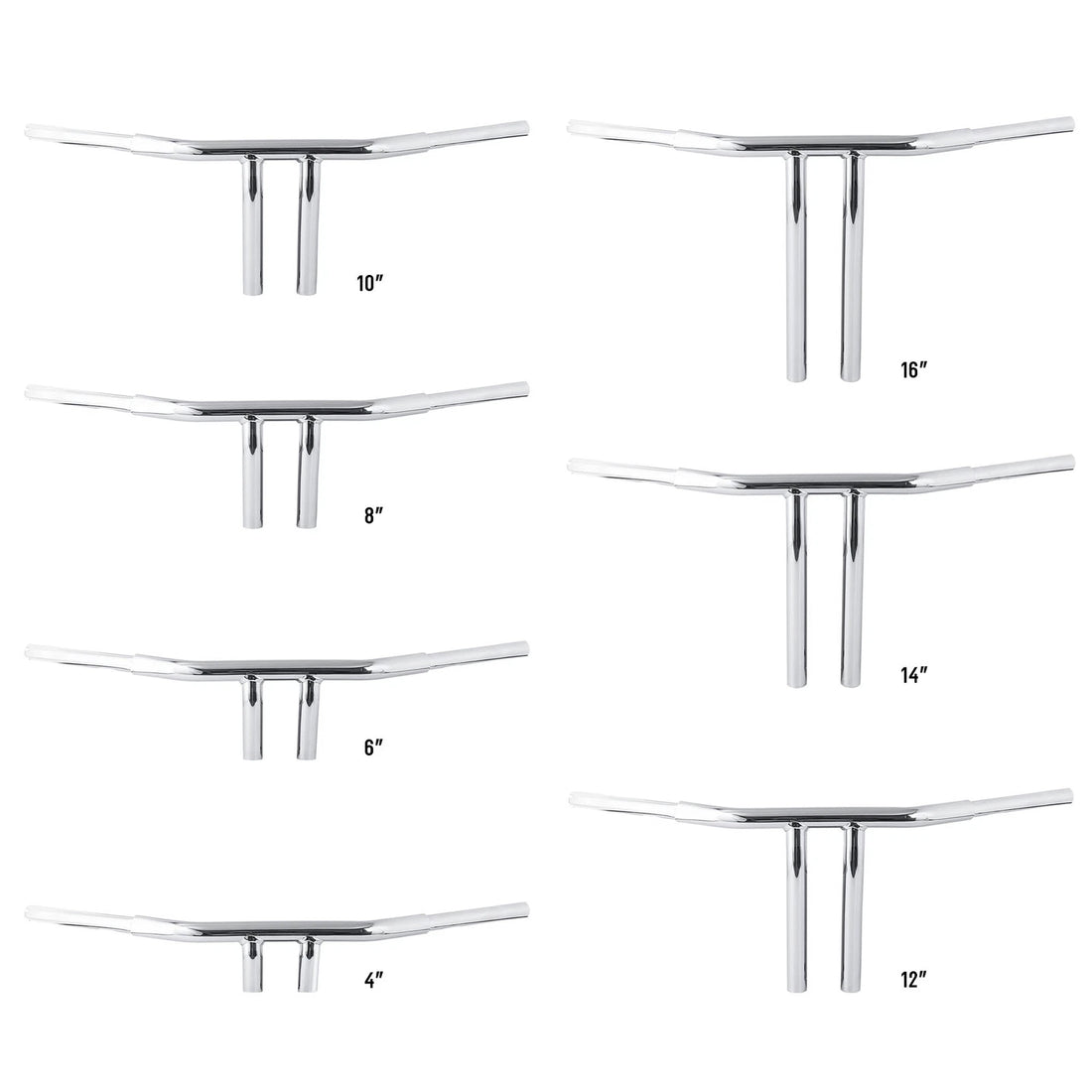 4/6/8/10/12/14/16'' Rise T-Bar Handlebar Fit For Harley Dyna LowriderFXDL Chrome