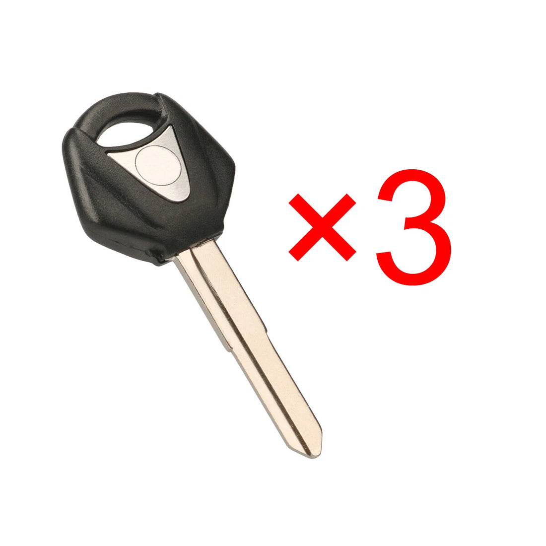 3PCS Black Motorcycle Uncut Blank Key For Yamaha YZF R1 R6 YZF600 FZ1 FZ6 MT09