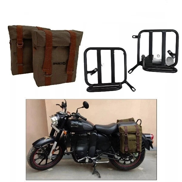 Fit For Royal Enfield New Classic Reborn 350cc Military Pannier Bag & Fitting