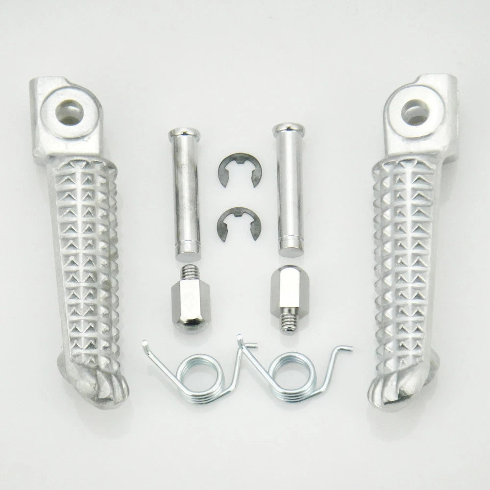 Motorcycle Front Footrest Footpegs For Yamaha Yzf R6 1999-2012 R6S 03-08 Silver