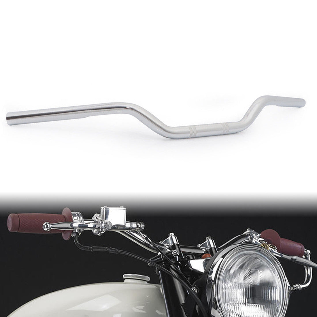 1" 25mm Chrome Iron Tracker Handlebars Drag Bars For Harley Sportster XL883 1200