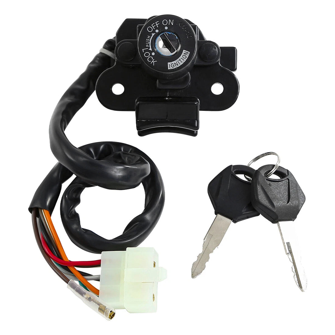 Black Ignition Switch with Lock key Set Fit For Kawasaki ZZR400 1993-2006 2005