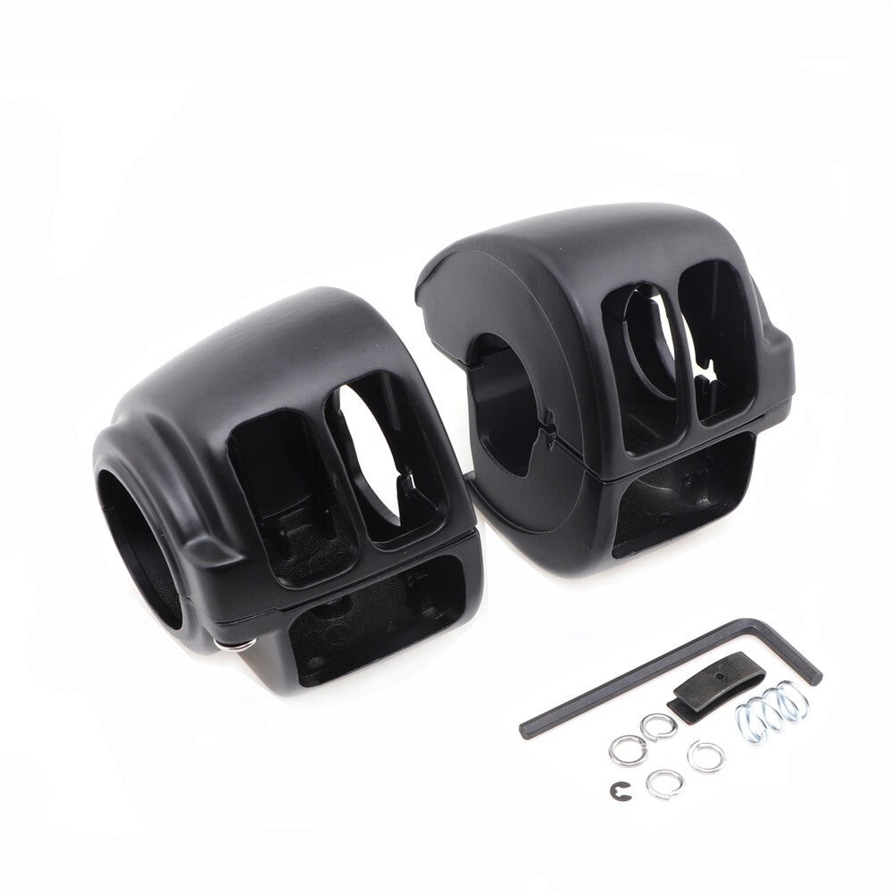 Black Switch Housing Cover Kit For Harley Touring Sportster Softail Dyna V-Rod