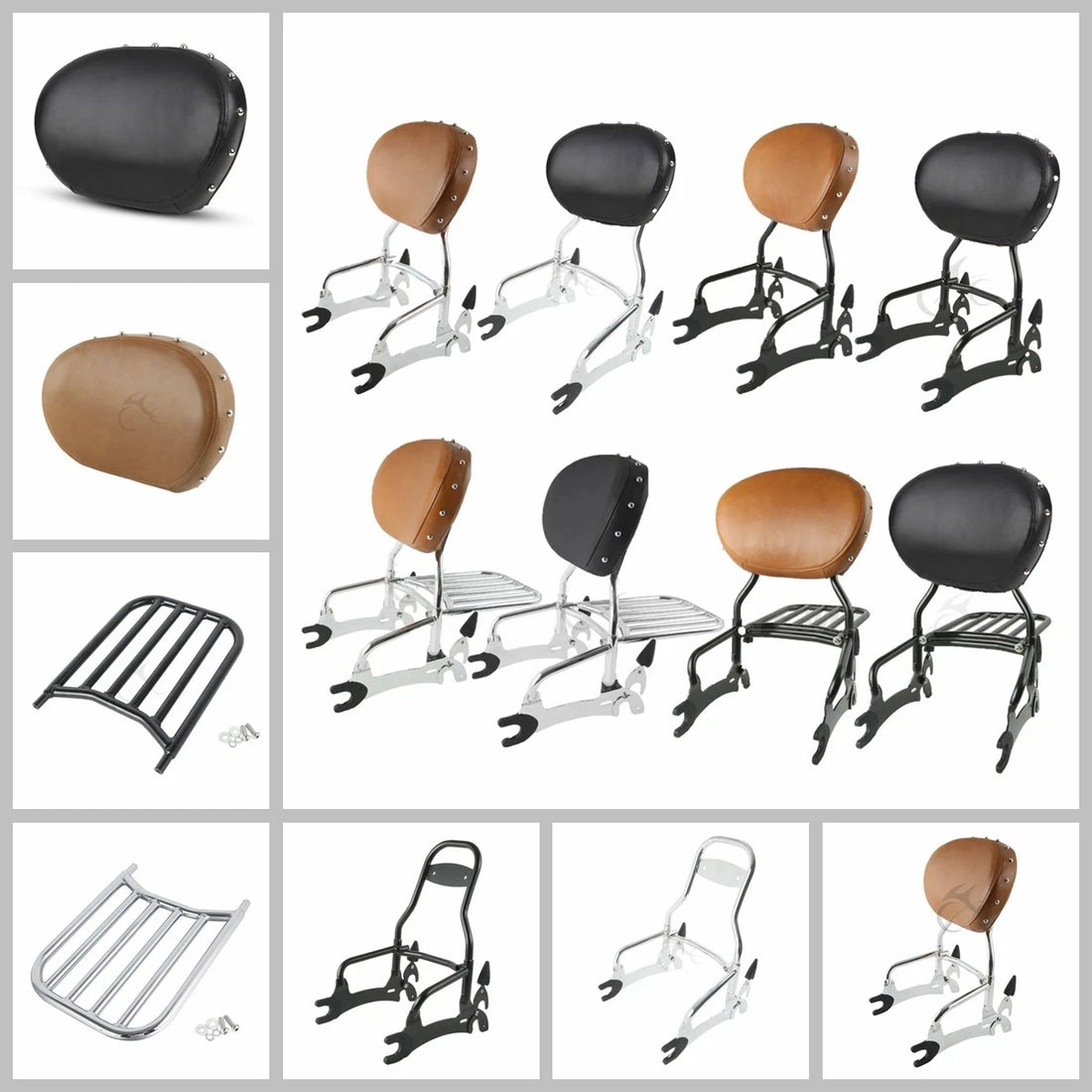 Sissy Bar Backrest Luggage Rack Fit For Indian Chief Vintage Classic Dark Horse