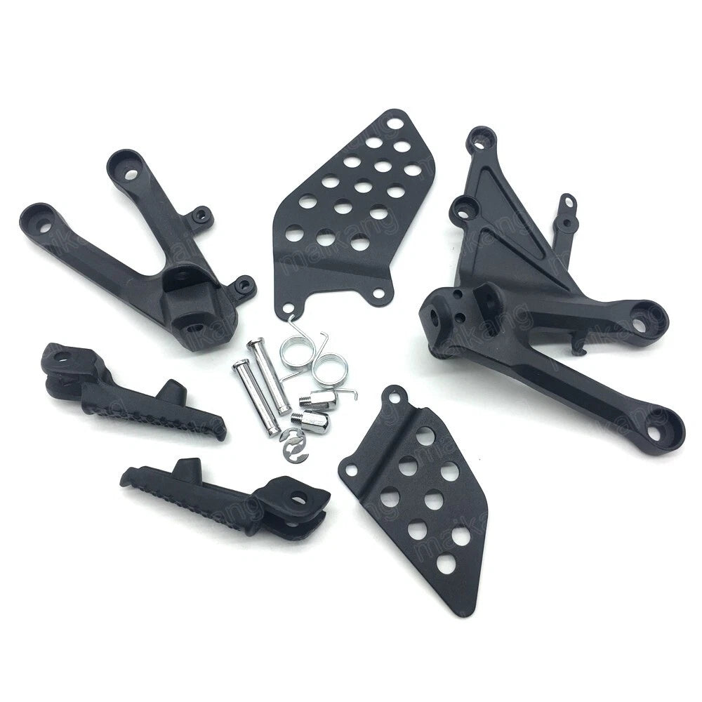 Motorcycle Front Foot Pegs Bracket Kit Fit For Honda CBR1000RR 2004-2007 Black