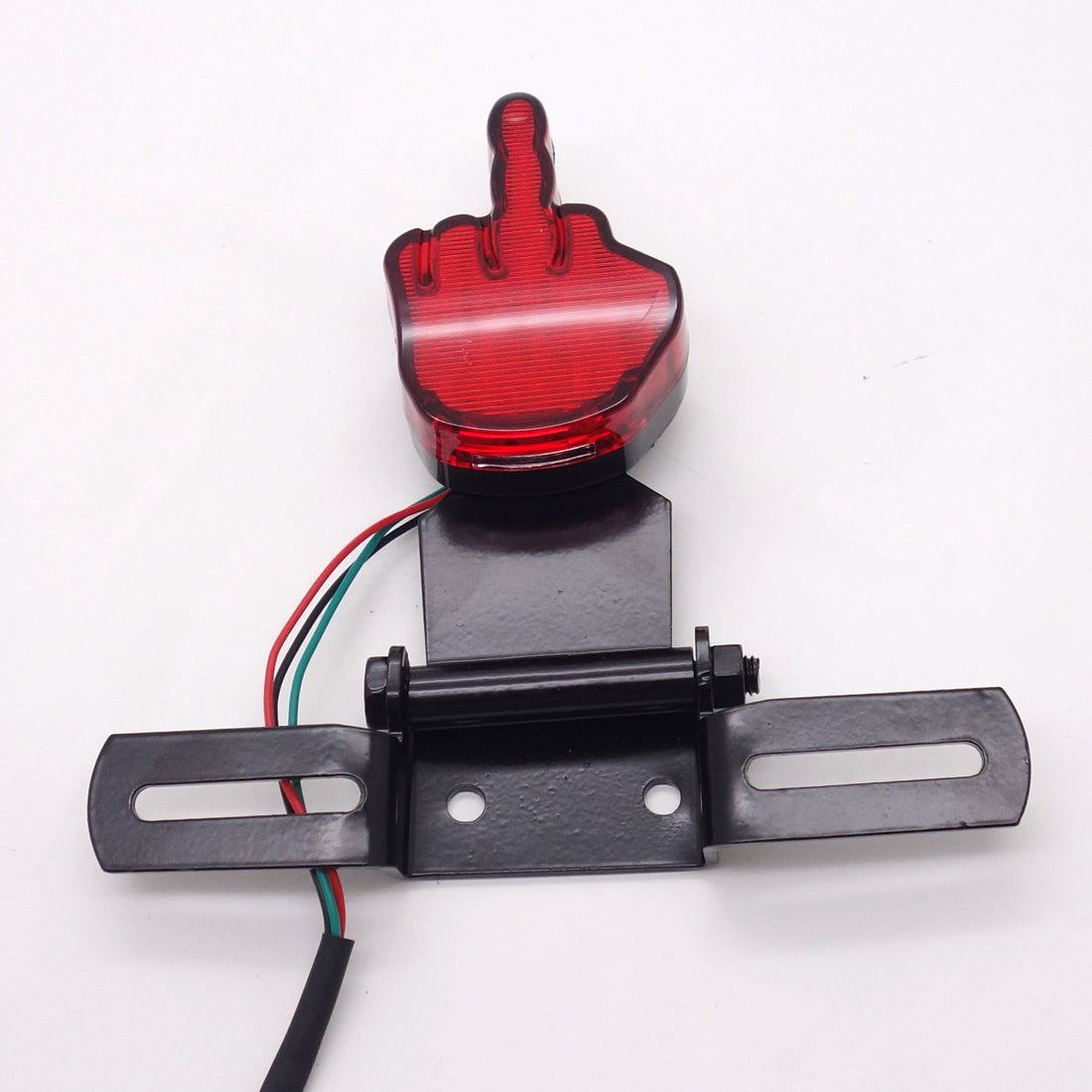 Middle Finger LED Rear License Brake Tail Light Lamp For Harley Bobber Chopper