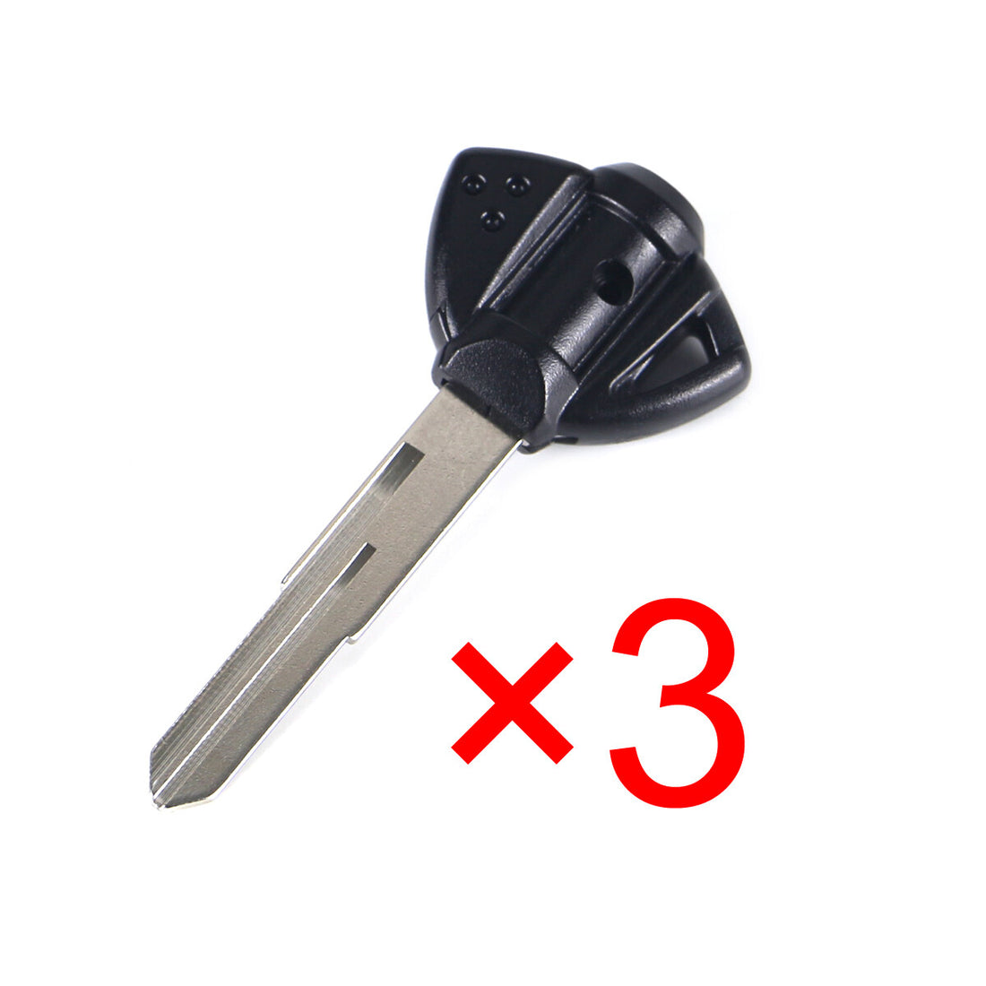 3PCS Black Motorcycle Uncut Blank Key For Suzuki GSX GSX-R600/750/1000 SV650