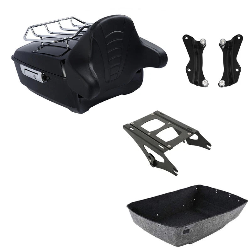 King Trunk Backrest Rack Mount Docking Fit For Harley Street Glide 2014-Up