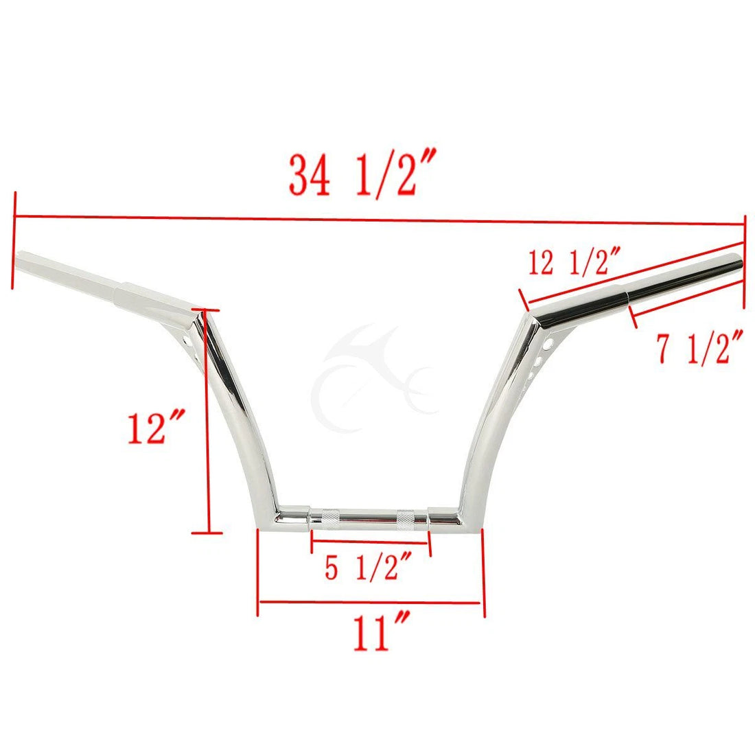 1 1/4" 12" Rise Ape Hangers Handlebar Bar Fit For Harley FLST FXST Sportster 883