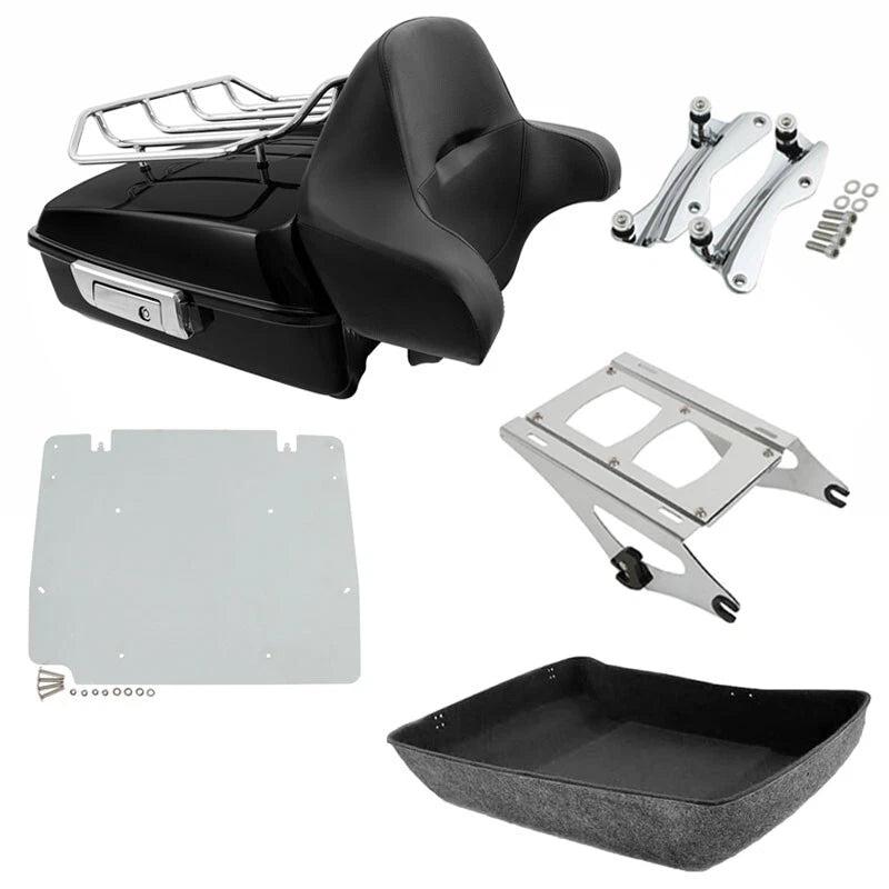 Chopped Trunk Pad Rack Docking Plate Fit For Harley Touring Road Glide 2014-2026