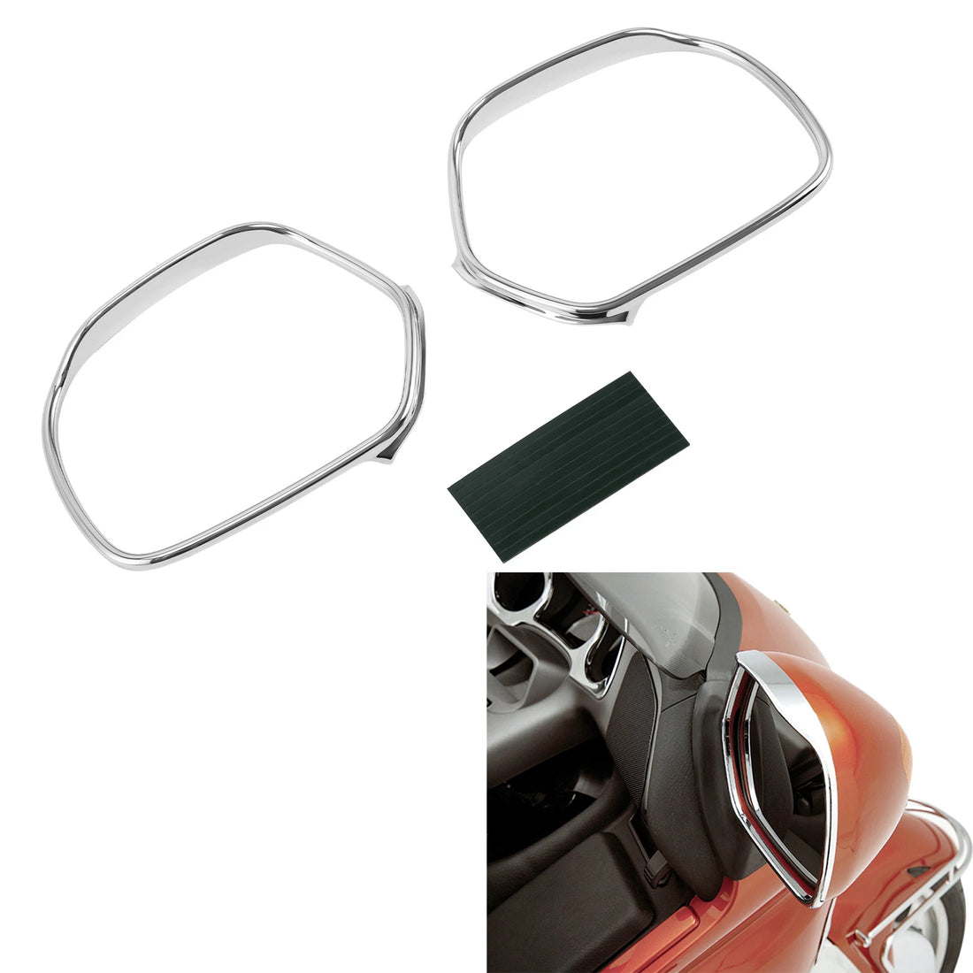 Chrome Mirrors Trim Decoration Fit For Honda GL1800 Goldwing 2001-2017 2016 2015