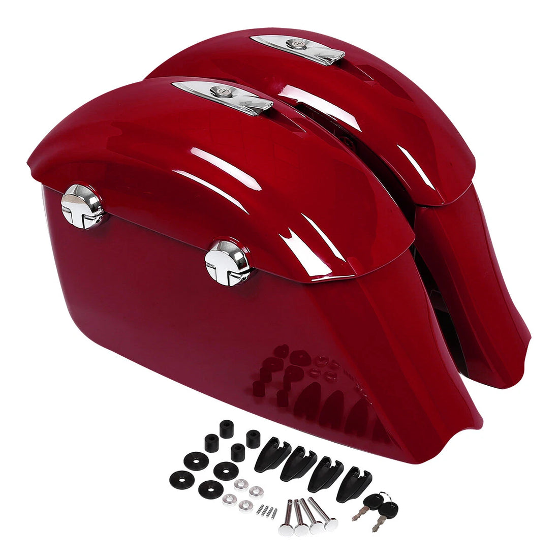 Red Saddlebag Electronic Latch Lid For Indian Chieftain Chief Dark Horse 14-2020