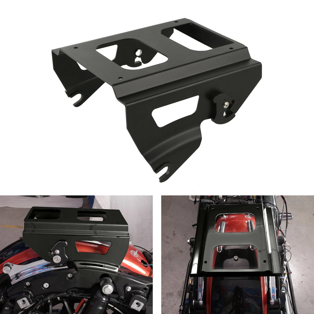 Detachable Solo Mount Rack Fit For Harley Touring Street Road Glide King 2009-13