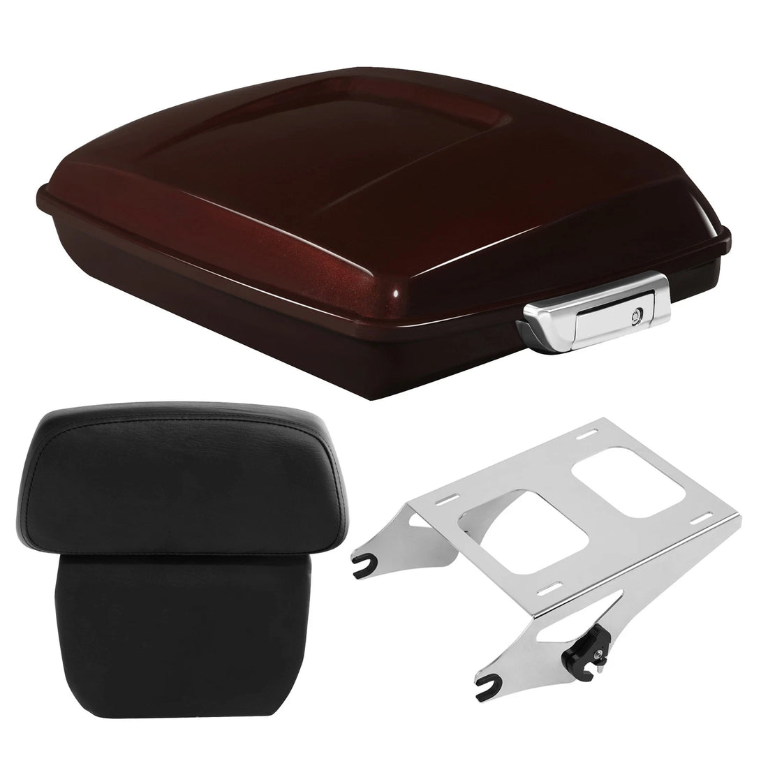 Razor Trunk w/ Pad + Mount Rack For Harley Touring 2014-2025 Midnight Crimson