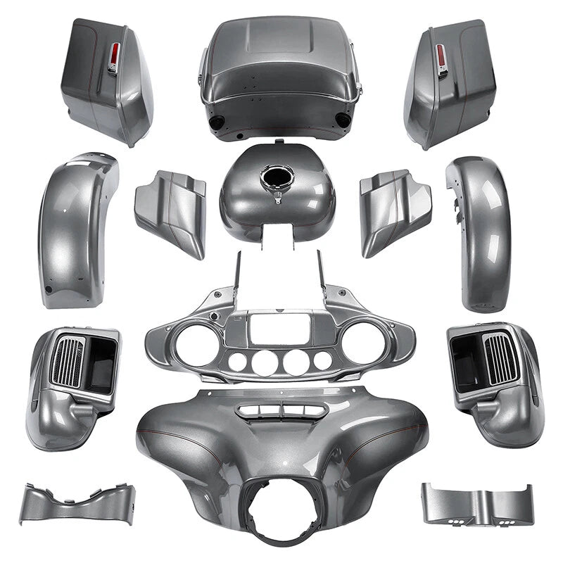 Fairings Bodywork Body Work Kit For Harley Electra Glide 2014-2023 Billet Silver