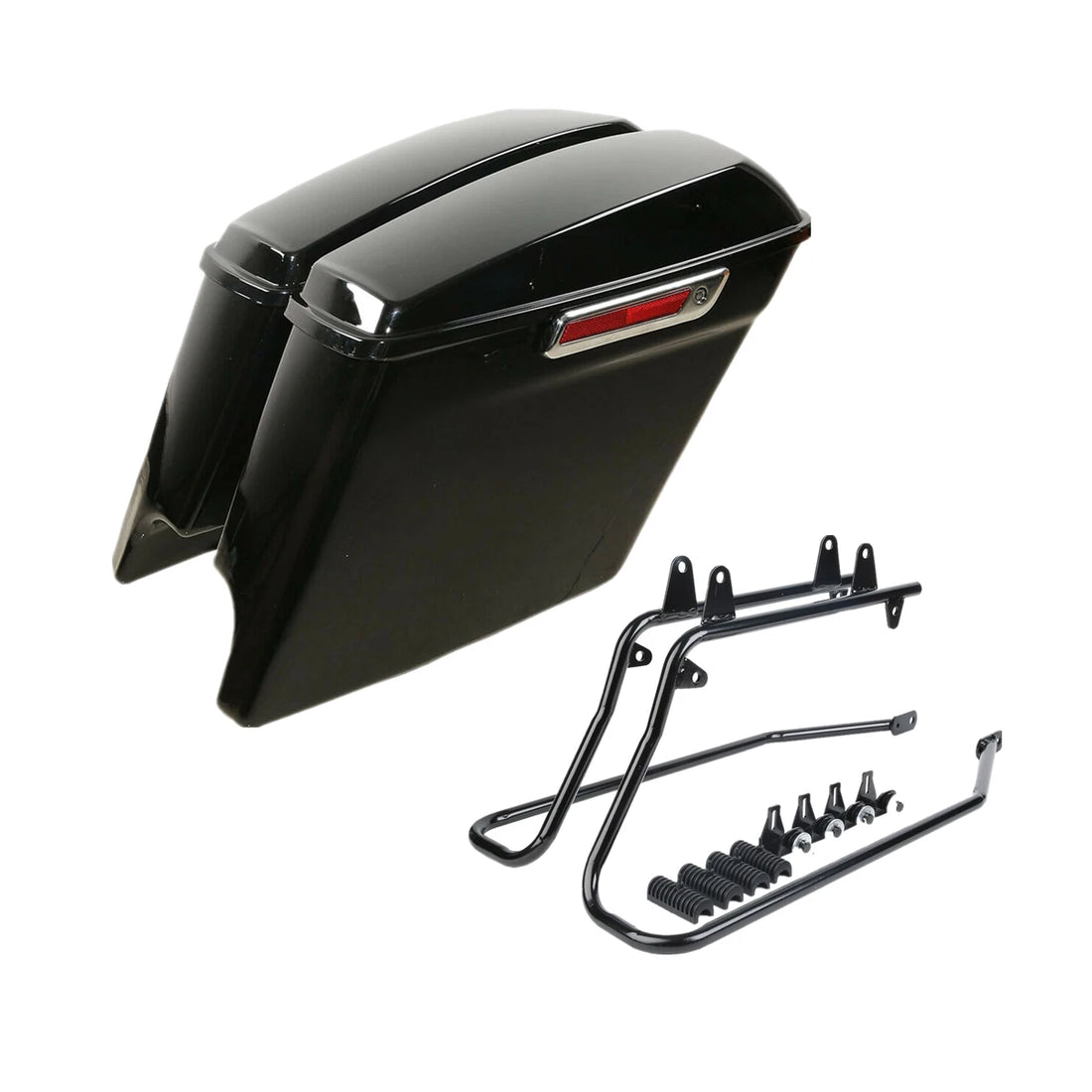 5" Stretched Hard Saddlebags Conversion Bracket Fit For Softail Fatboy 1986-2017