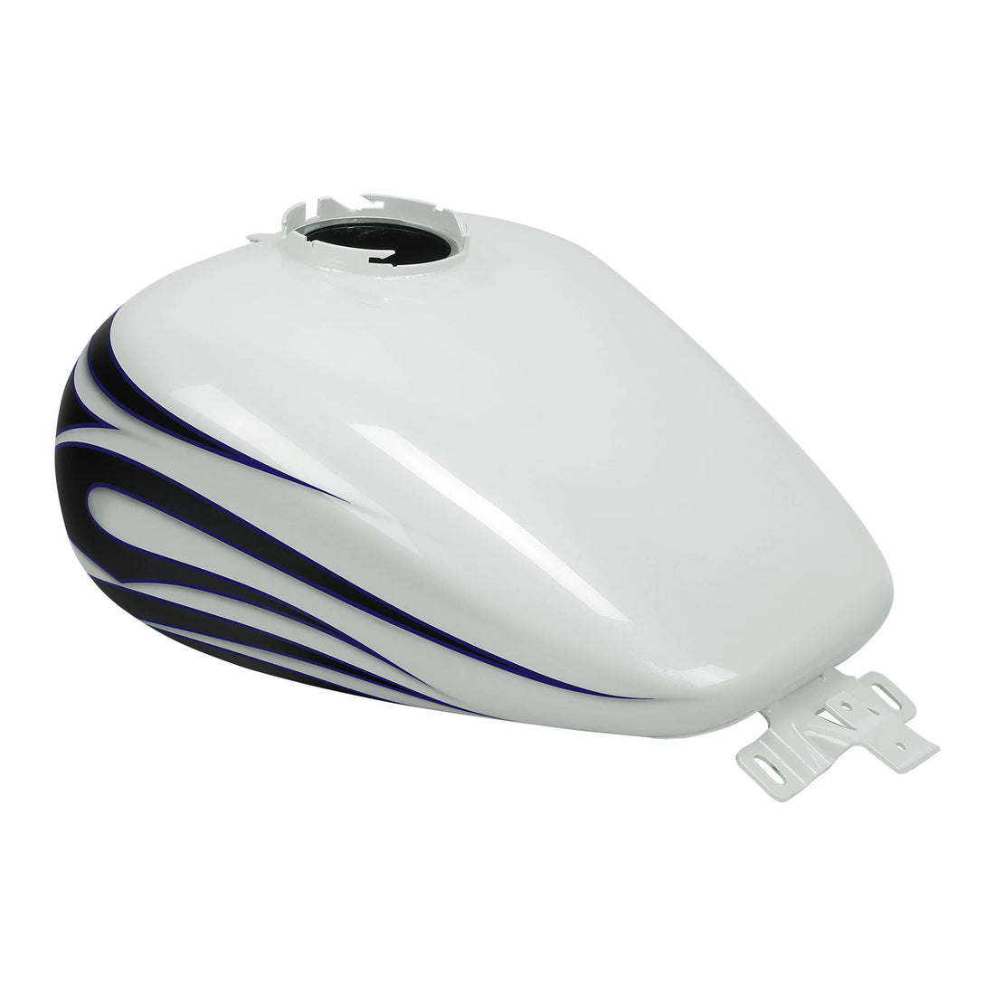 Fuel Gas Tank Fit For Harley Touring 08-Up White Amethyst Black Licorice Flames