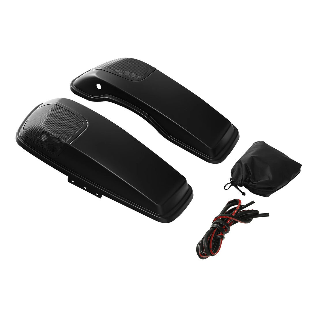 5"x7" Saddlebag Lids Speaker Grill Fit For Harley Road Glide 2014-24 Black Denim