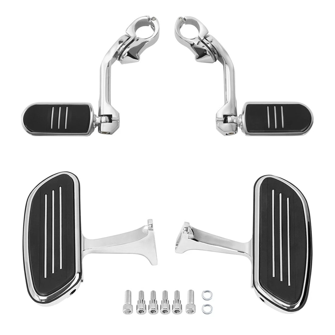 Passenger Footboards 1 1/4" Footpeg Peg Mount Fit For Harley Electra Glide 93-24