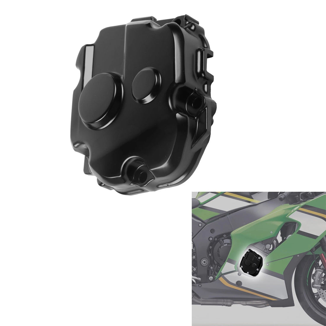 Black Aluminum Pulser Timing Engine Cover Fit For Kawasaki ZX10R ZX-10R 11-25 20