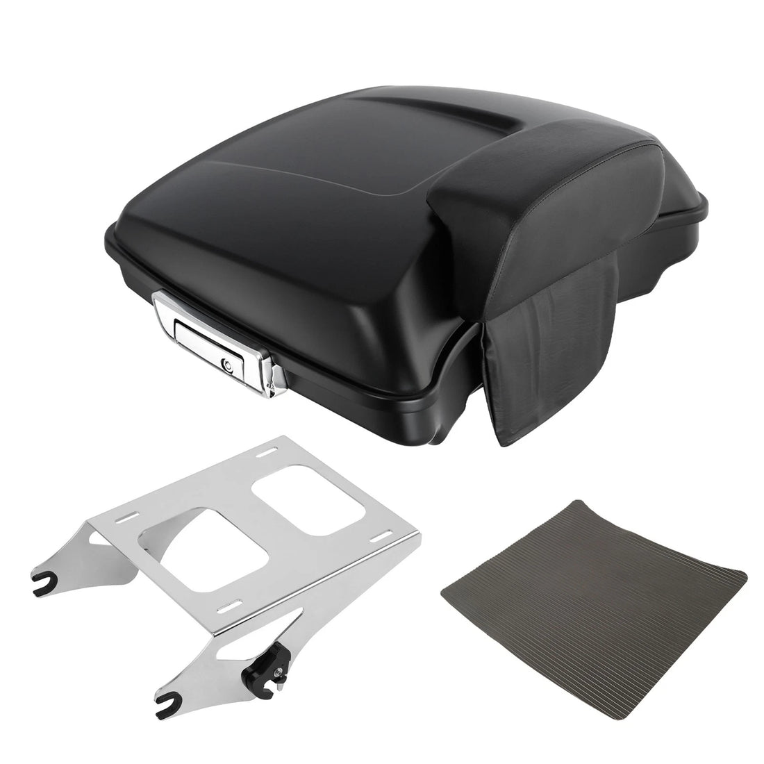 Matte Razor Trunk Backrest & Mount Rack Fit For Harley Touring Road King 14-25