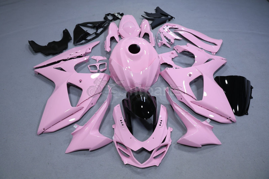 Glossy Baby Pink Black Fairing Kit +Tank Cover for Suzuki GSXR1000 2009-2016 ABS