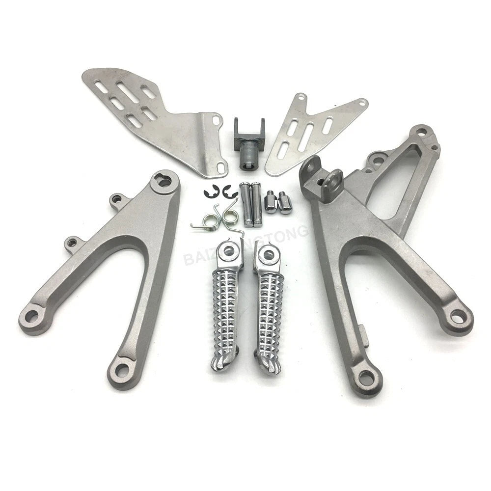 Motorcycle Driver Front Foot Peg Bracket Silver Fit for 2007 2008 Yamaha YZF R1