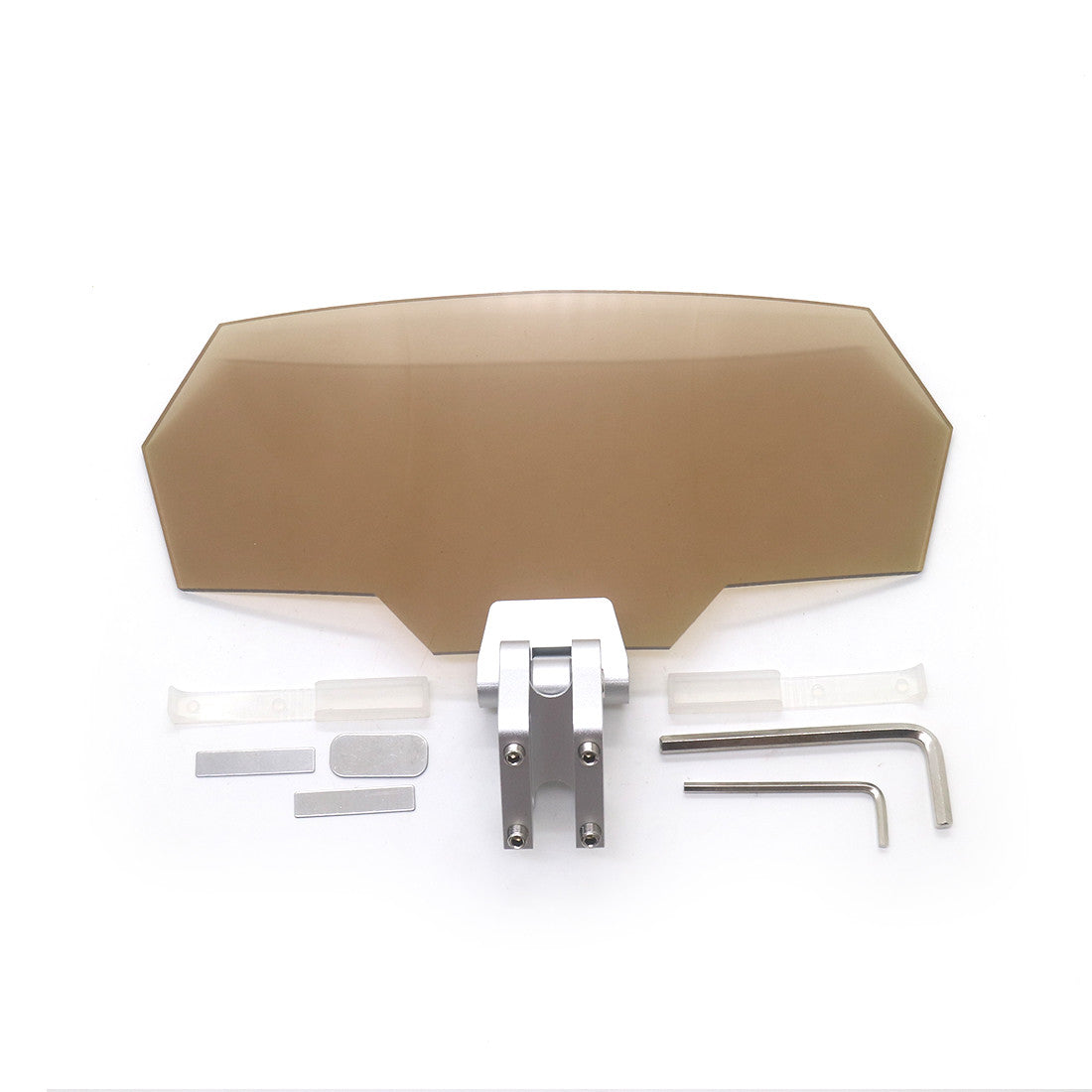 Motorcycle Tea Adjustable Clip On Windshield Extension Spoiler Wind Deflector
