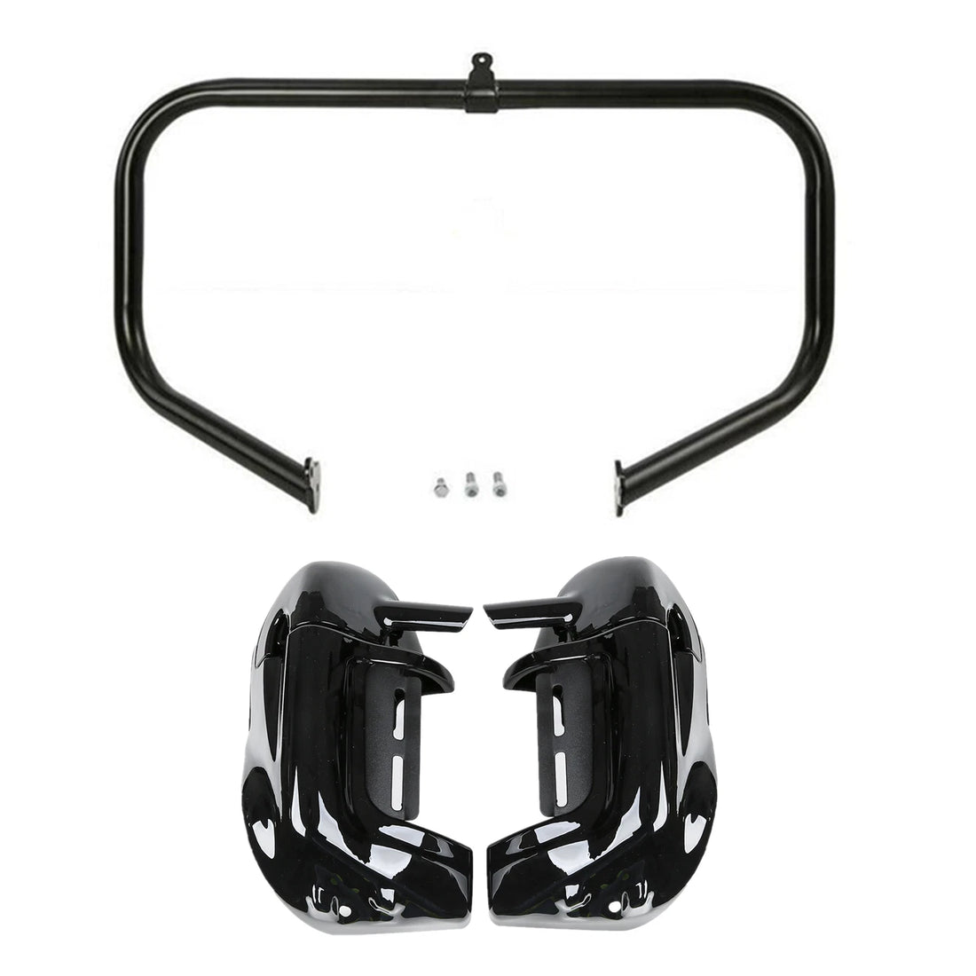 Lower Vented Fairing 6.5'' Speakers Crash Bar Fit For Harley Touring 2009-2013