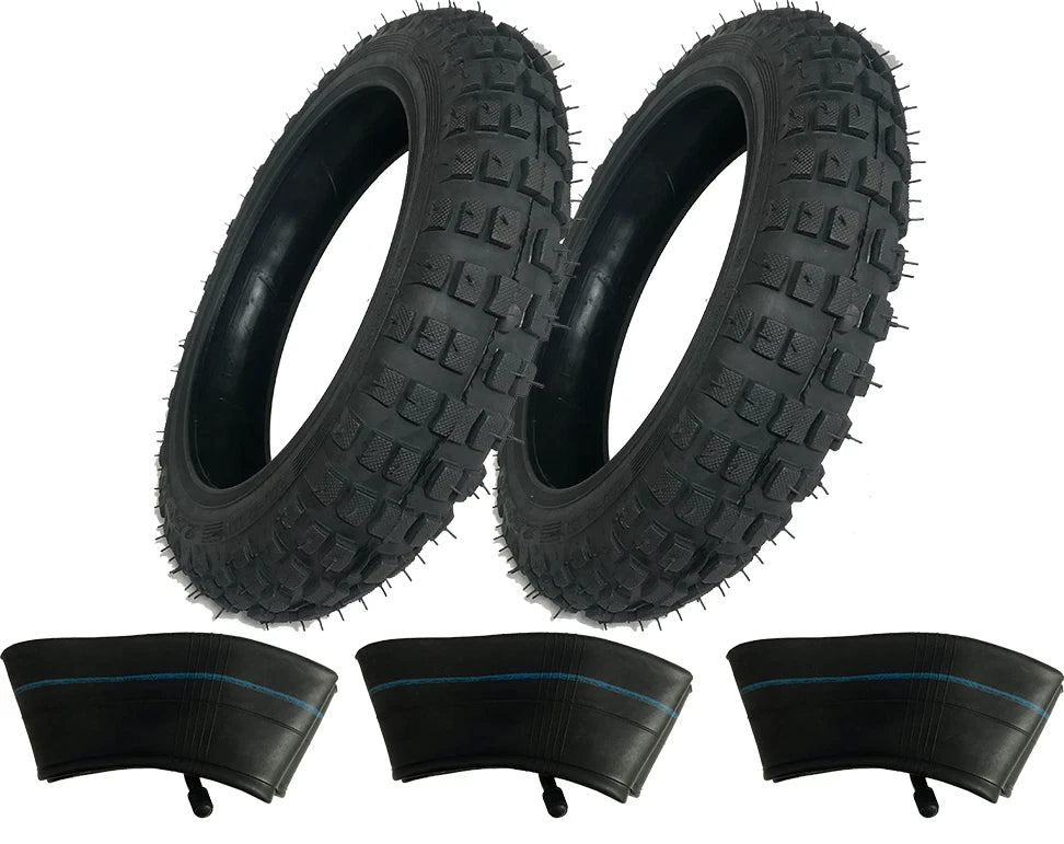 2) HD Tires 3) Tubes 2.50-10 2.50X10 Curved Stem Yamaha Peewee Yzinger 50 50CC