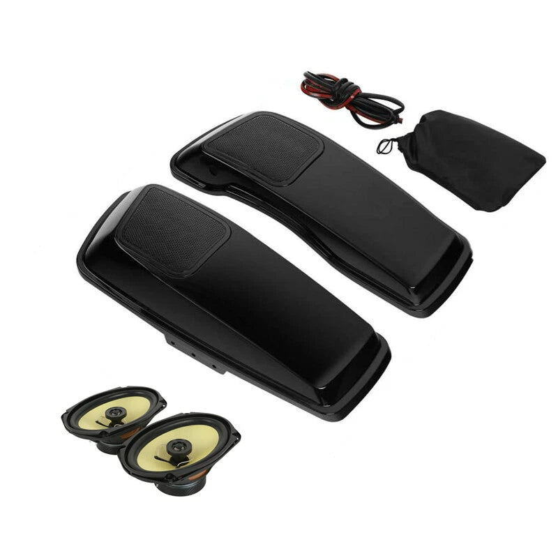 Hard Saddlebags Lids 6x9'' Speakers Fit For Harley Touring Road Glide King 14-23