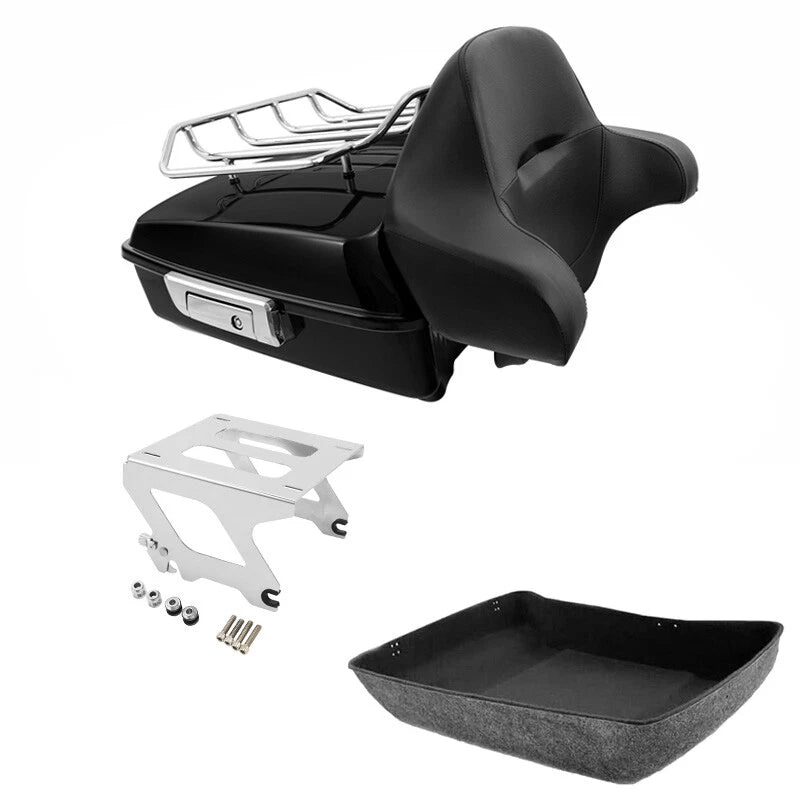 Chopped Trunk Backrest Solo Mount Rack Fit For Harley Low Rider S 2018-2025