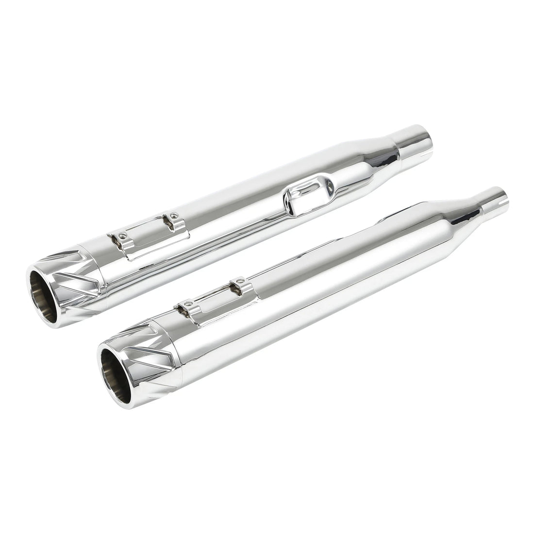 4" Chrome Slip on Straight Mufflers Exhaust Fit For Harley Touring 2017-2025 24