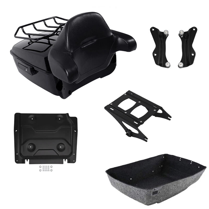King Trunk Backrest Mount Rack Docking Plate Fit For Harley Touring Flhx 14-2026