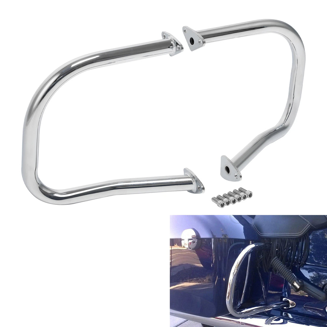 Chrome Rear Highway Bars Fit For Indian Chief Classic 2014-2018 Roadmaster 15-25