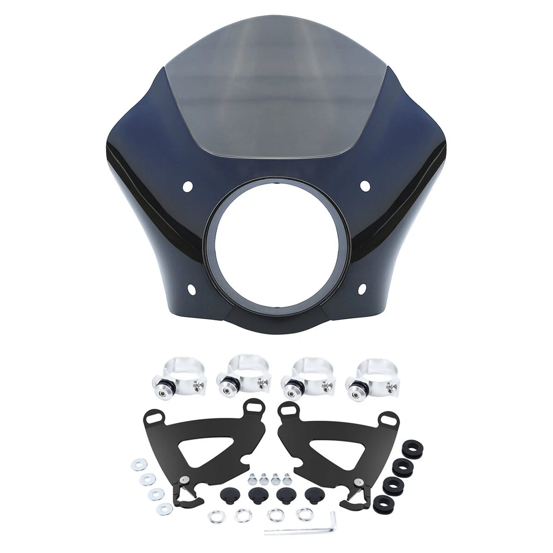 Front Headlight Fairing 49mm Trigger Mount Fit For Harley Low Rider Street Bob