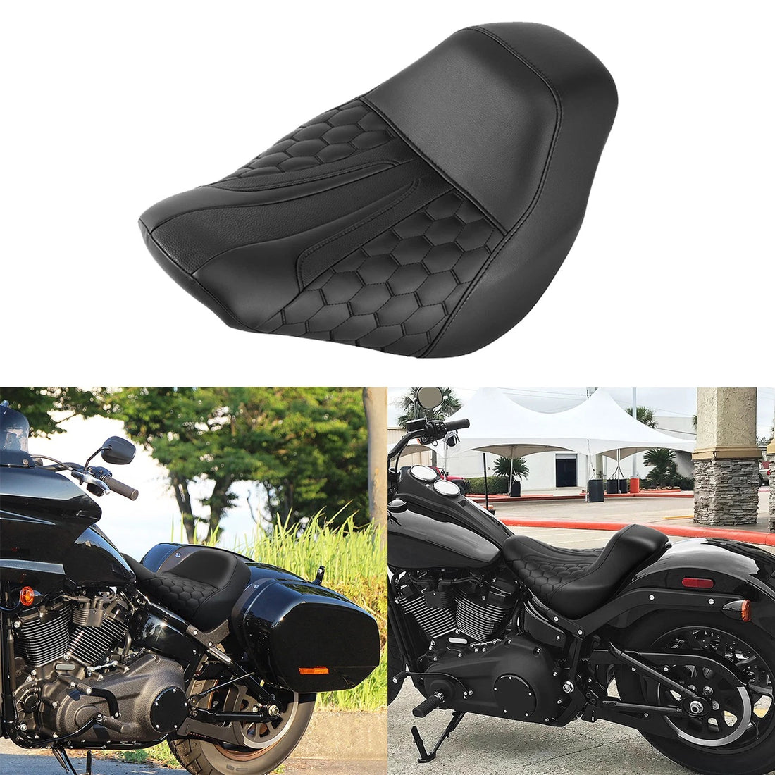 Black Rider Driver Seat Fit For Harley Low Rider S Fxlrs ST Fxlrst 2018-2025