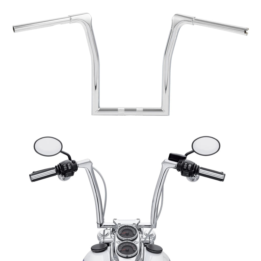 Chrome 16" Rise Ape Hanger 1.25" Handlebar Fit For Harley Softail Fat Boy 18-24