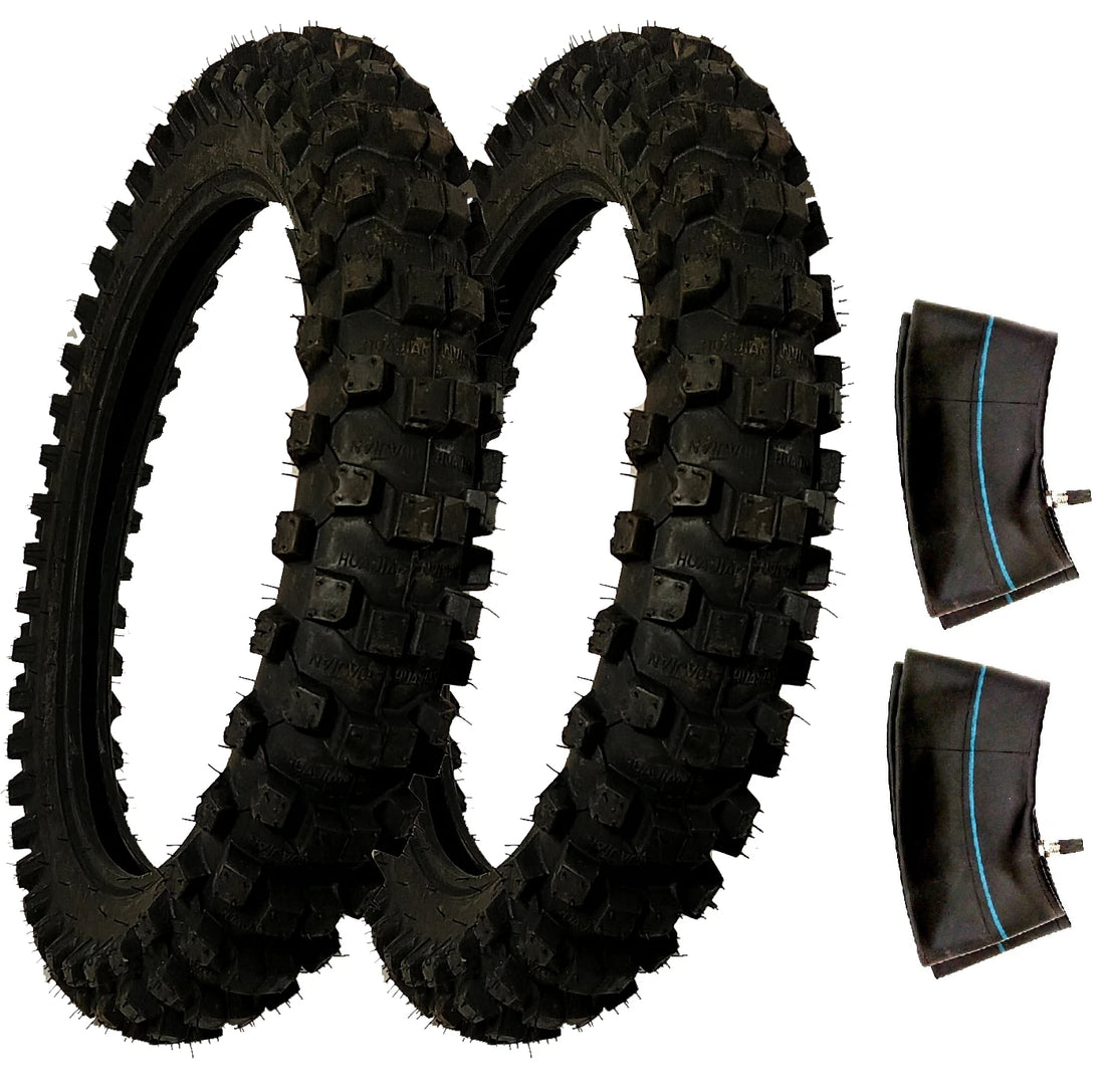 2 PK 70/100-19 Pit Bike Tires & Tubes For Klx Crf XR Minimoto Cross Country
