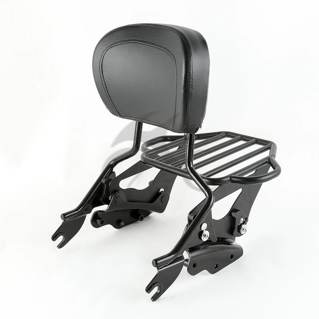 4 Point Docking Backrest Sissy Bar Luggage Rack Fit For Harley Road King 09-2013