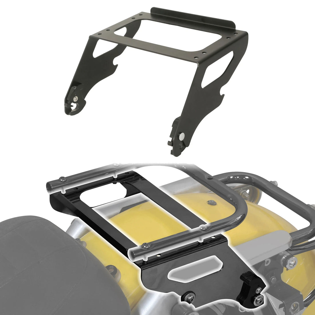 Detachable Solo Mount Rack Fit For 97-08 Harley Touring Flht Flhx Flhr